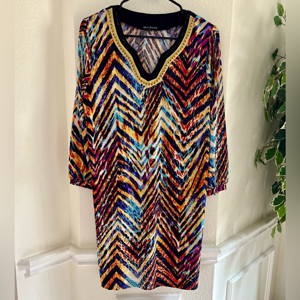 Mechant Colorful Abstract Dress